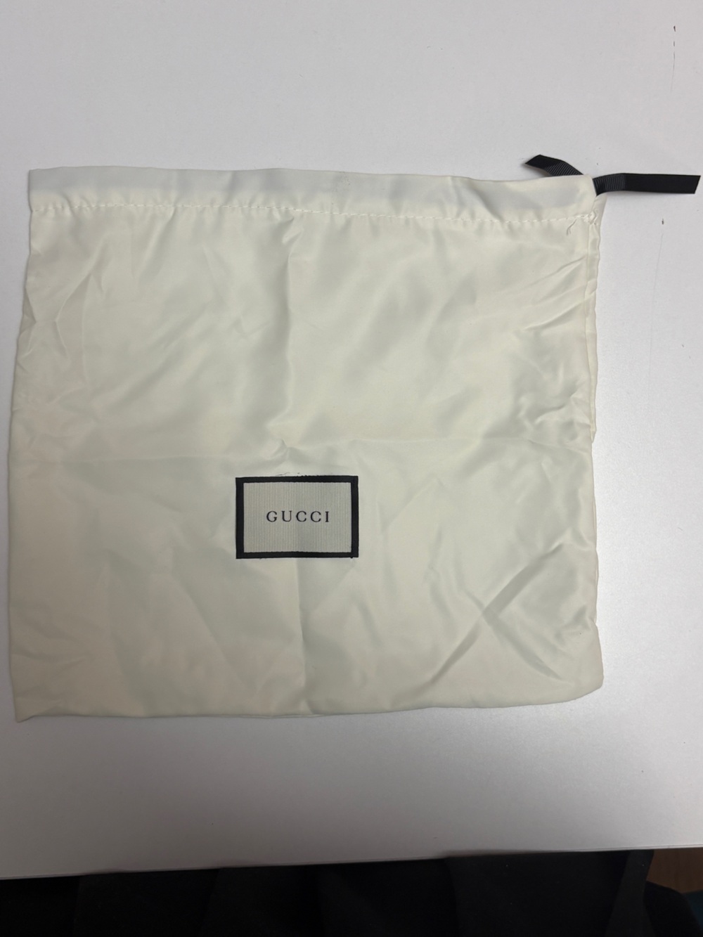 Gucci Cream Dust Bag with Black Trim